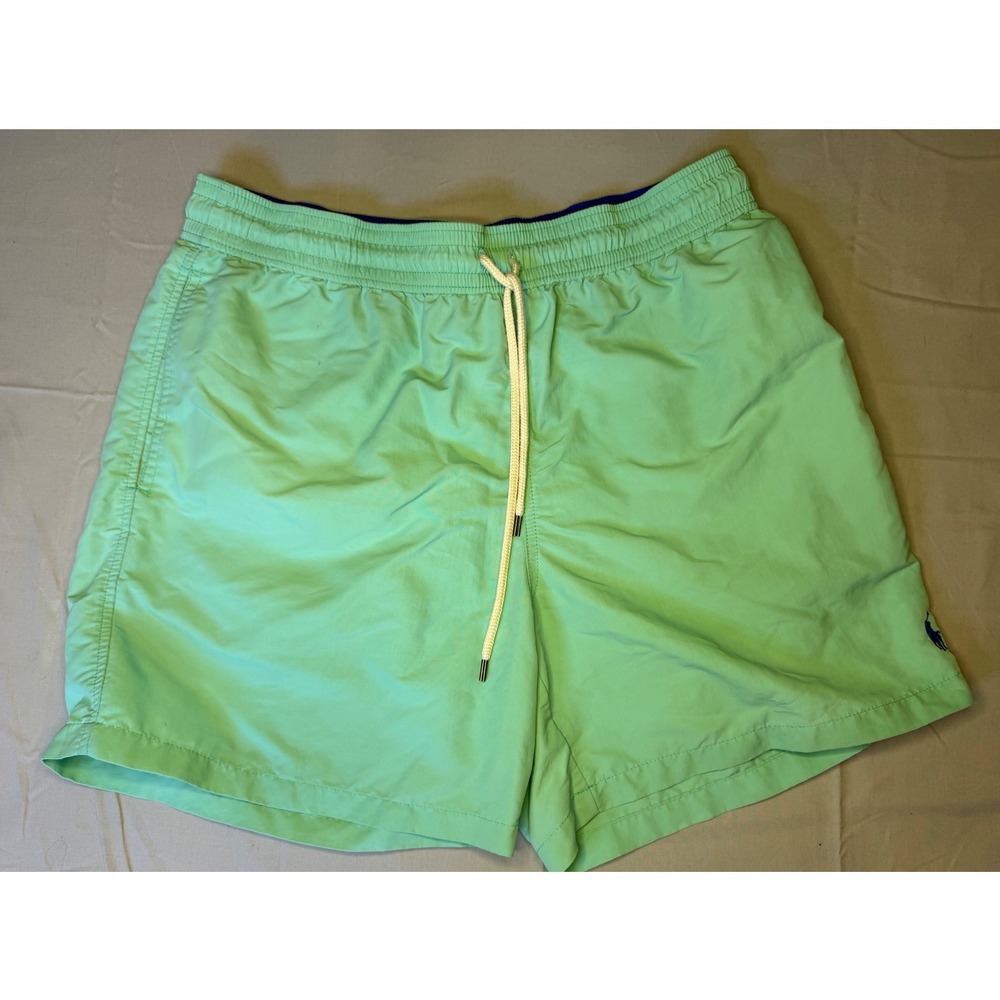 Polo Ralph Lauren Swim Trunks Mens Large Mint Green Embroidered Pony